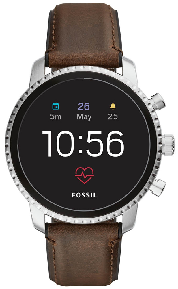 Fossil Smartwatches Gen 4 Smartwatch Explorist HR Brown Leather FTW4015