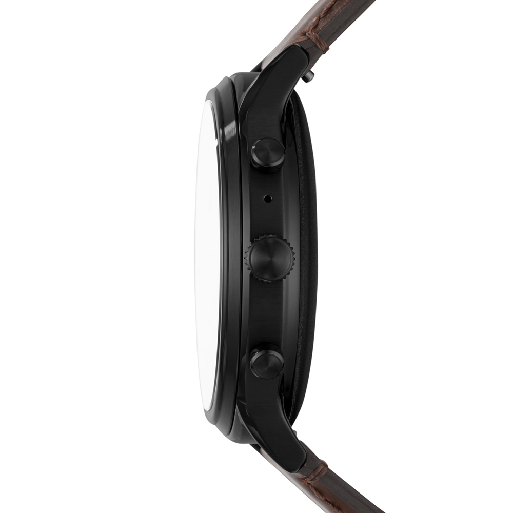 zegarek Fossil Smartwatch FTW4026 GEN 5 SMARTWATCH - THE CARLYLE HR DARK BROWN LEATHER męski z gps Fossil Q - miniatura 3