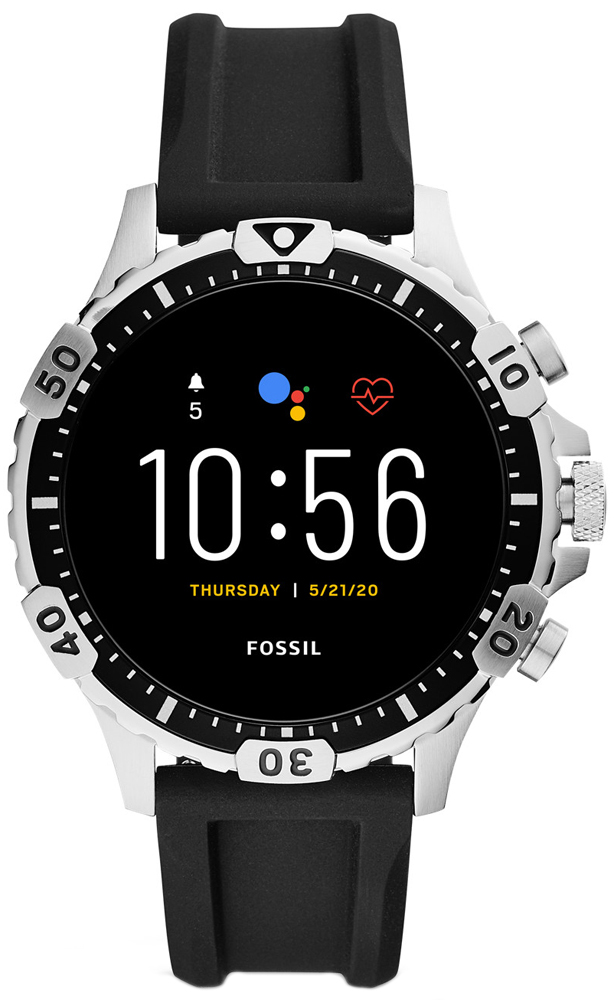 Fossil Smartwatches GEN 5 SMARTWATCH GARRETT HR BLACK SILICONE FTW4041
