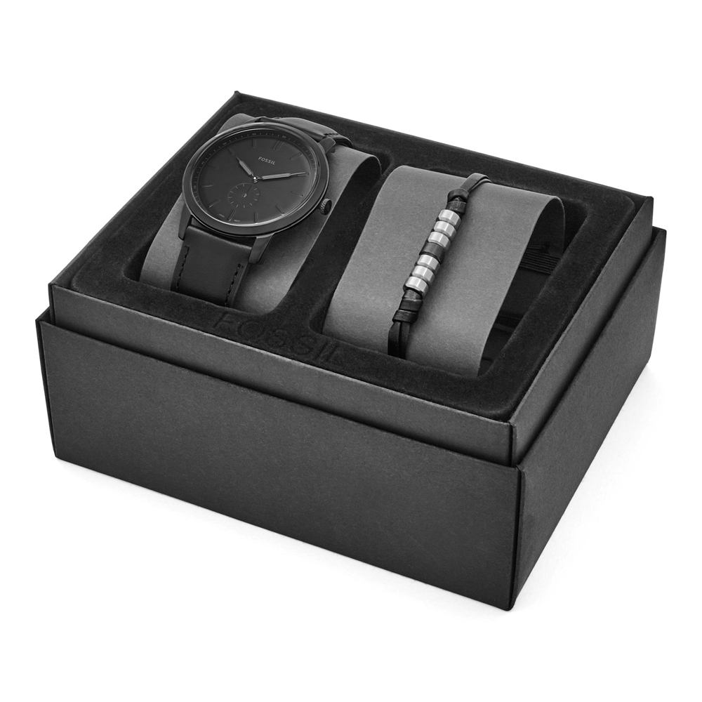 Fossil FS5500SET zegarek czarny klasyczny The Minimalist pasek - miniatura 5