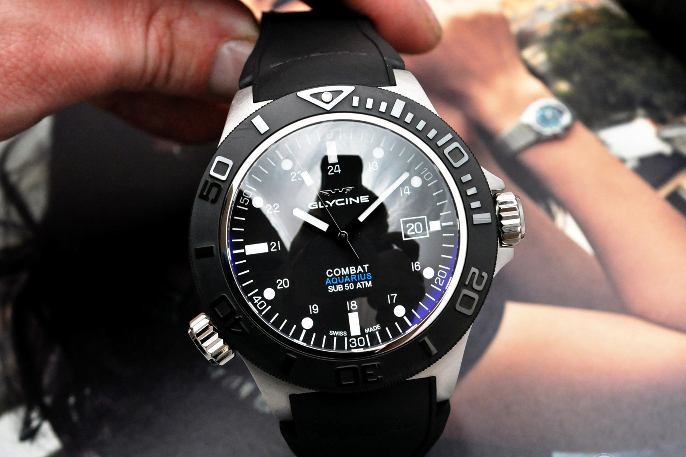 Glycine GL0039 męski zegarek Combat pasek - miniatura 3