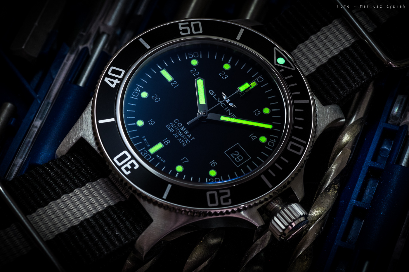 zegarek Glycine GL0097 COMBAT SUB Combat szafirowe - miniatura 8