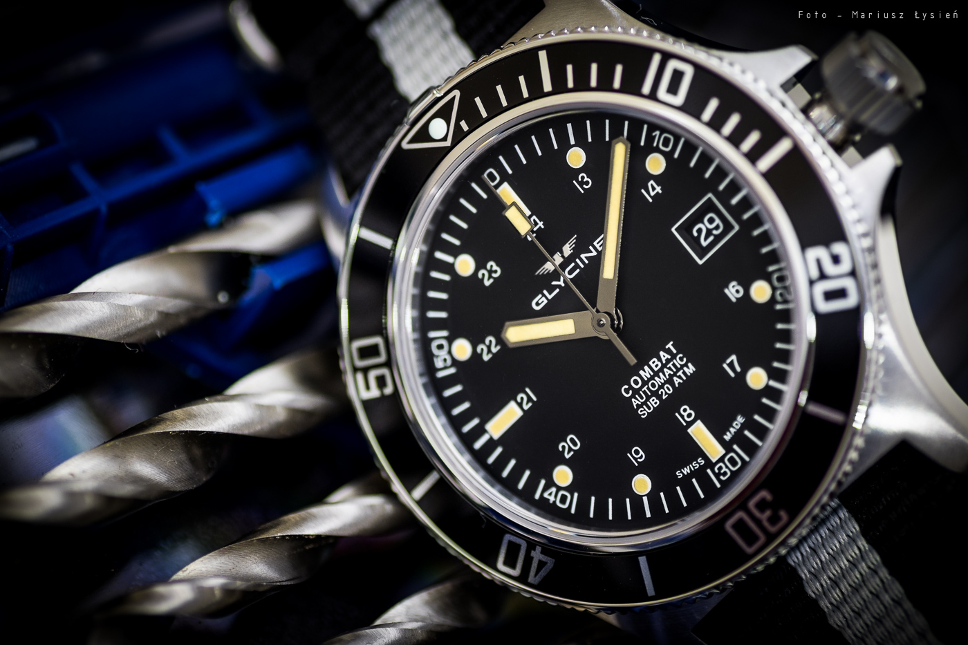 Glycine GL0097 zegarek męski Combat srebrny - miniatura 9