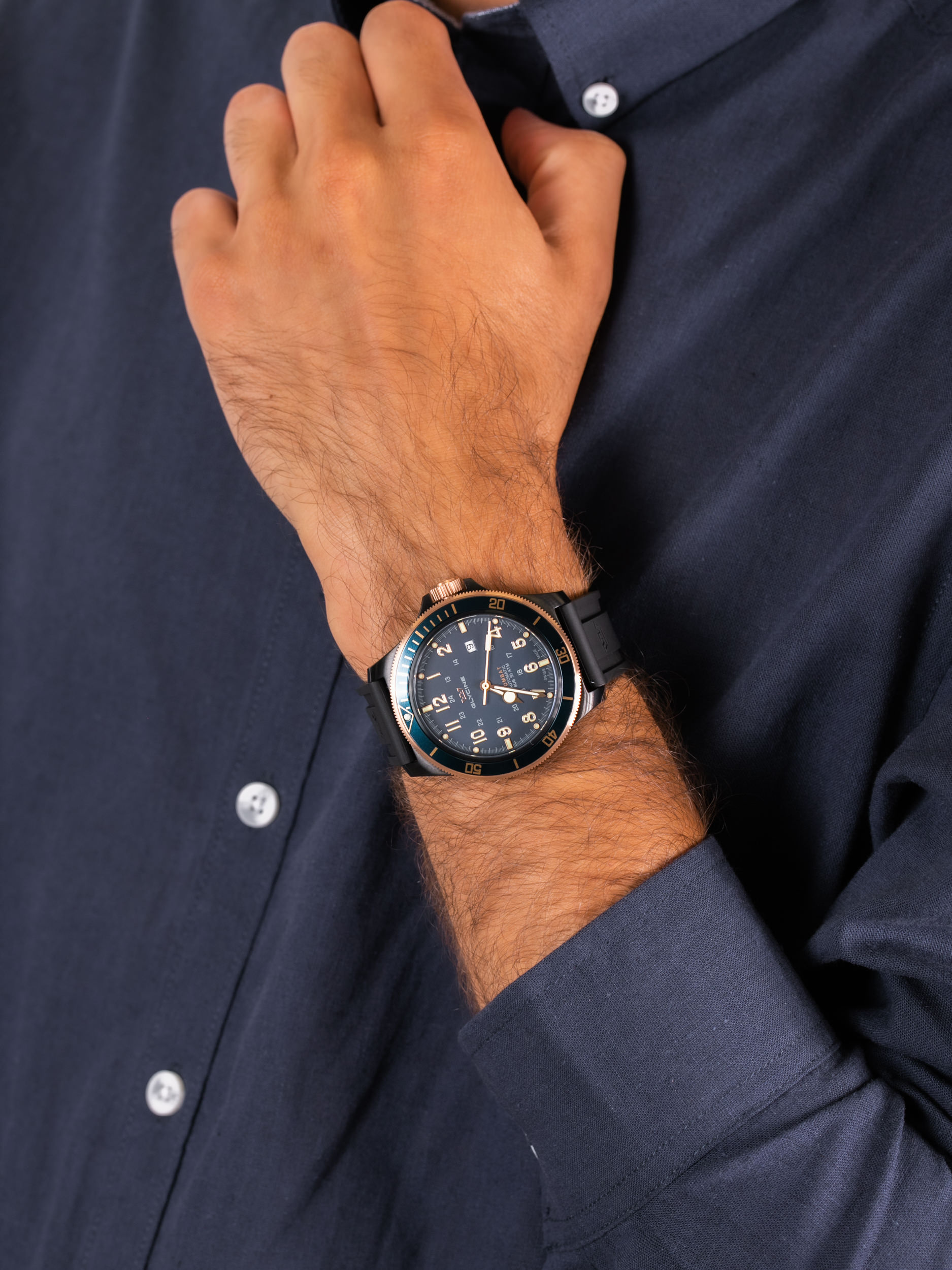 Glycine GL0280 męski zegarek Combat pasek - miniatura 3