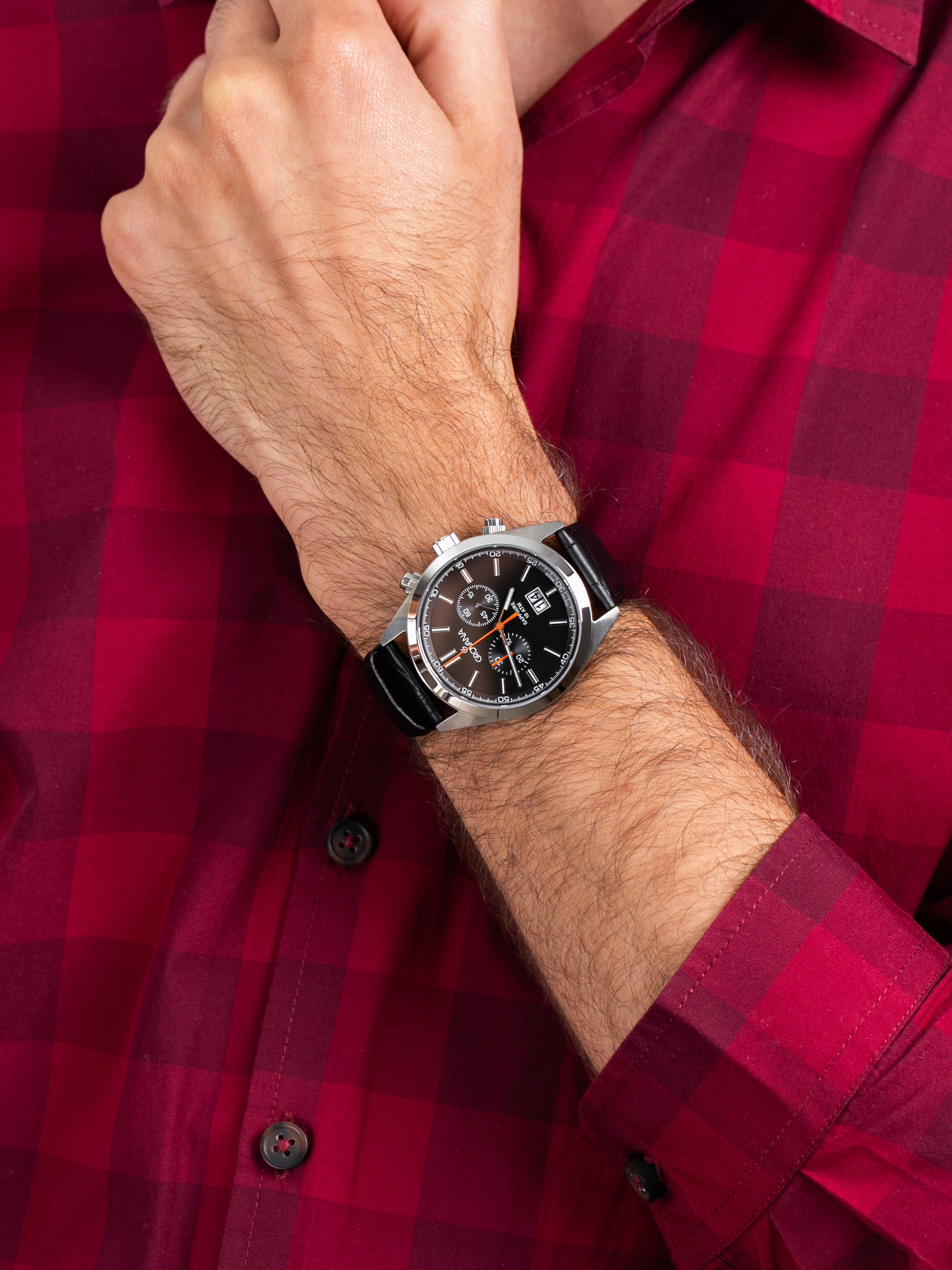 zegarek Grovana 1294.9537 męski z chronograf Pasek - miniatura 3