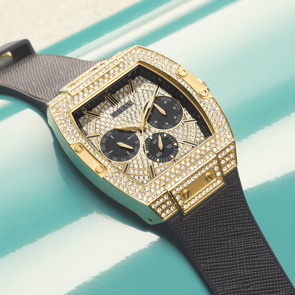 Guess GW0048G2 zegarek złoty klasyczny Pasek pasek - miniatura 5