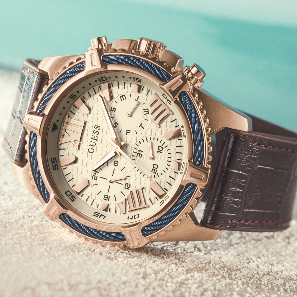 zegarek Guess GW0053G4 różowe złoto Pasek - miniatura 7