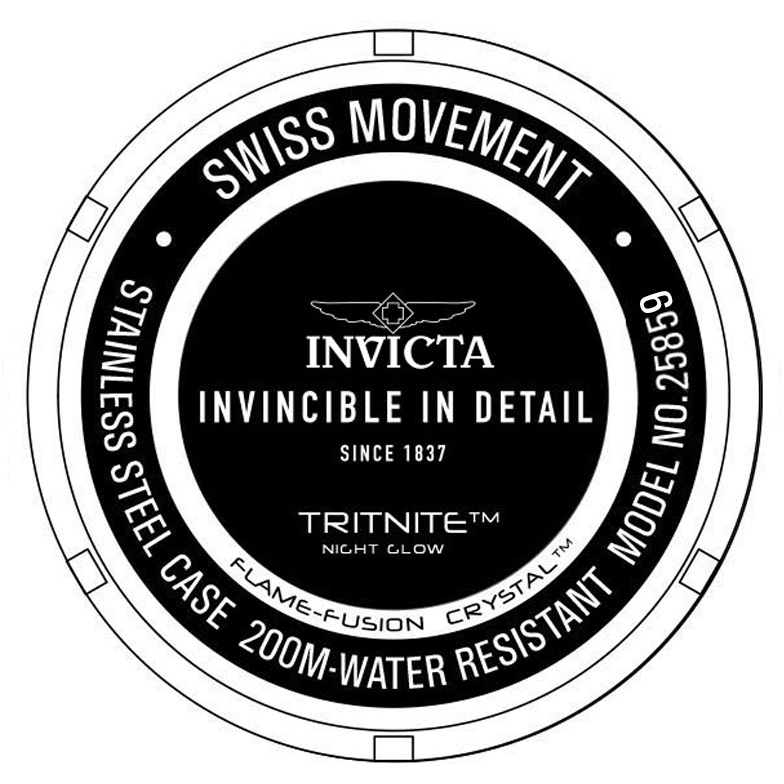 zegarek Invicta 25859 INVINCIBLE IN DETAIL męski z chronograf Aviator - miniatura 3
