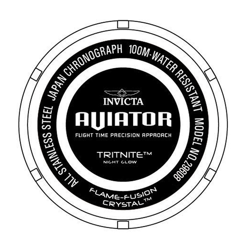 zegarek Invicta 29608 AVIATOR męski z tachometr Aviator - miniatura 3