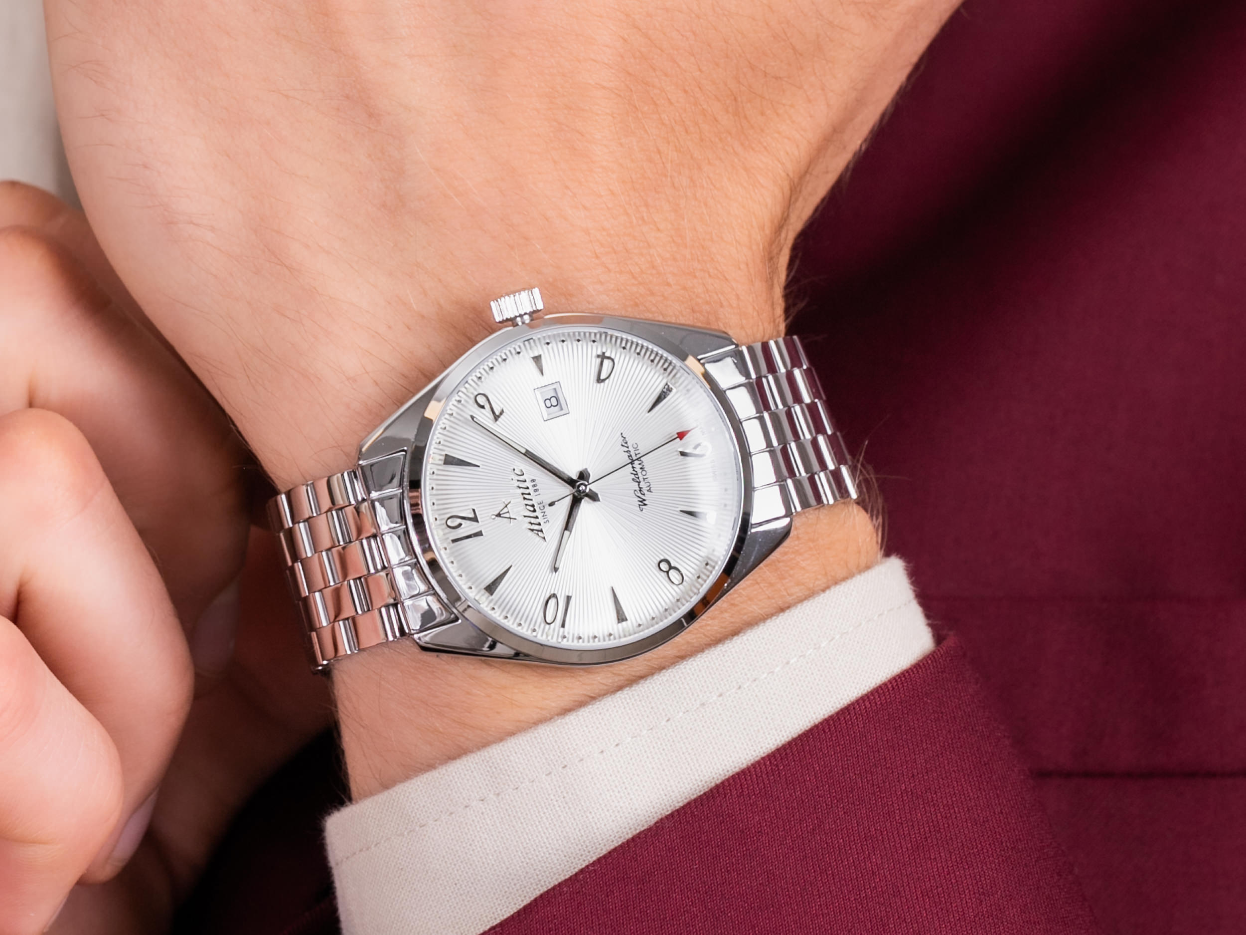 zegarek Atlantic 51752.41.25SM srebrny Worldmaster
