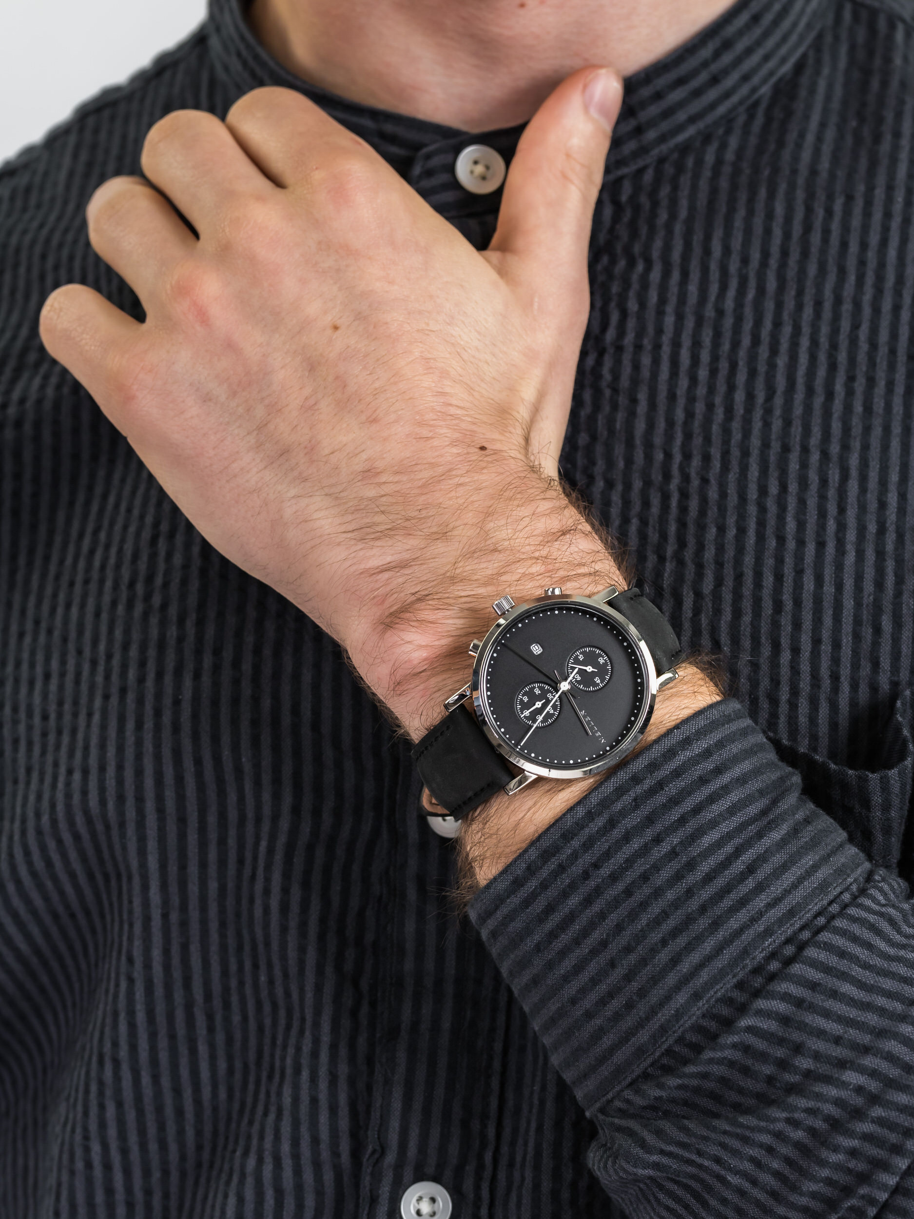 zegarek Meller 4PN-1BLACK Makonnen Black Night męski z chronograf Makonnen - miniatura 3