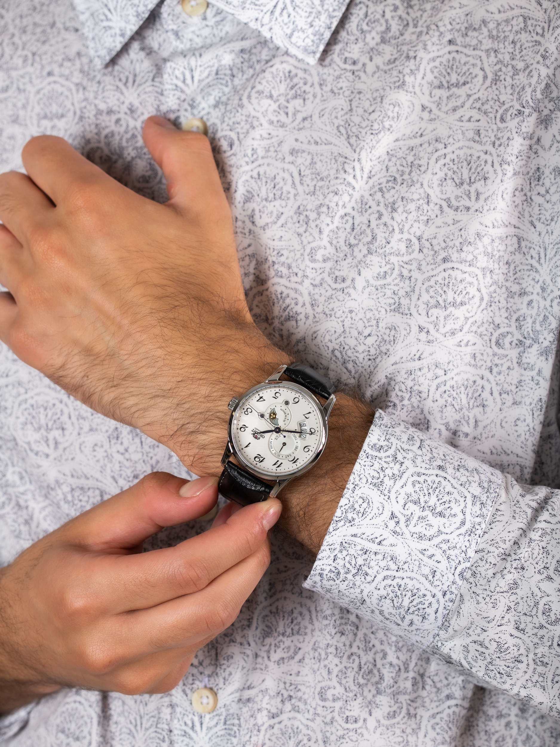 Orient RA-AK0003S10B męski zegarek Classic pasek - miniatura 3