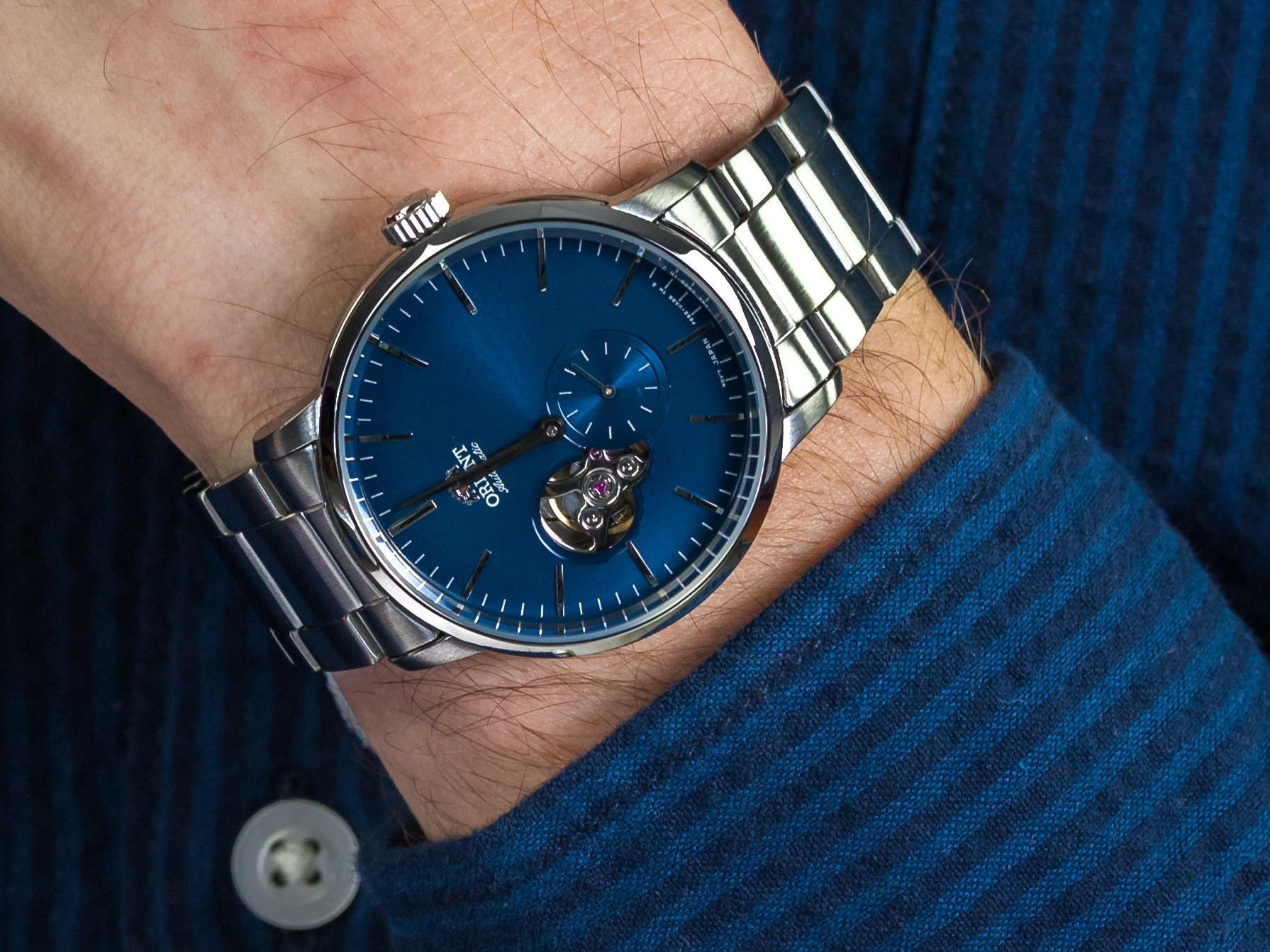 Orient RA-AR0101L10B Classic Open Heart Automatic zegarek klasyczny Contemporary - miniatura 4