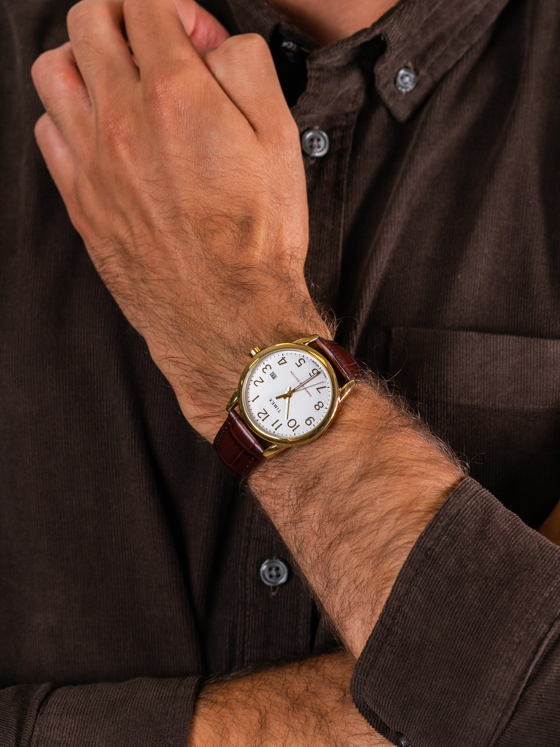 Timex TW2R65100 męski zegarek Easy Reader pasek