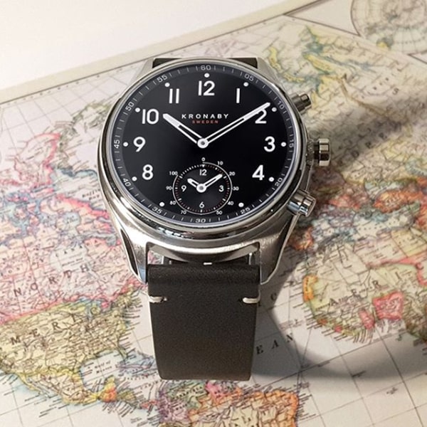 Kronaby S1399-1 smartwatch srebrny fashion/modowy Apex pasek - miniatura 5