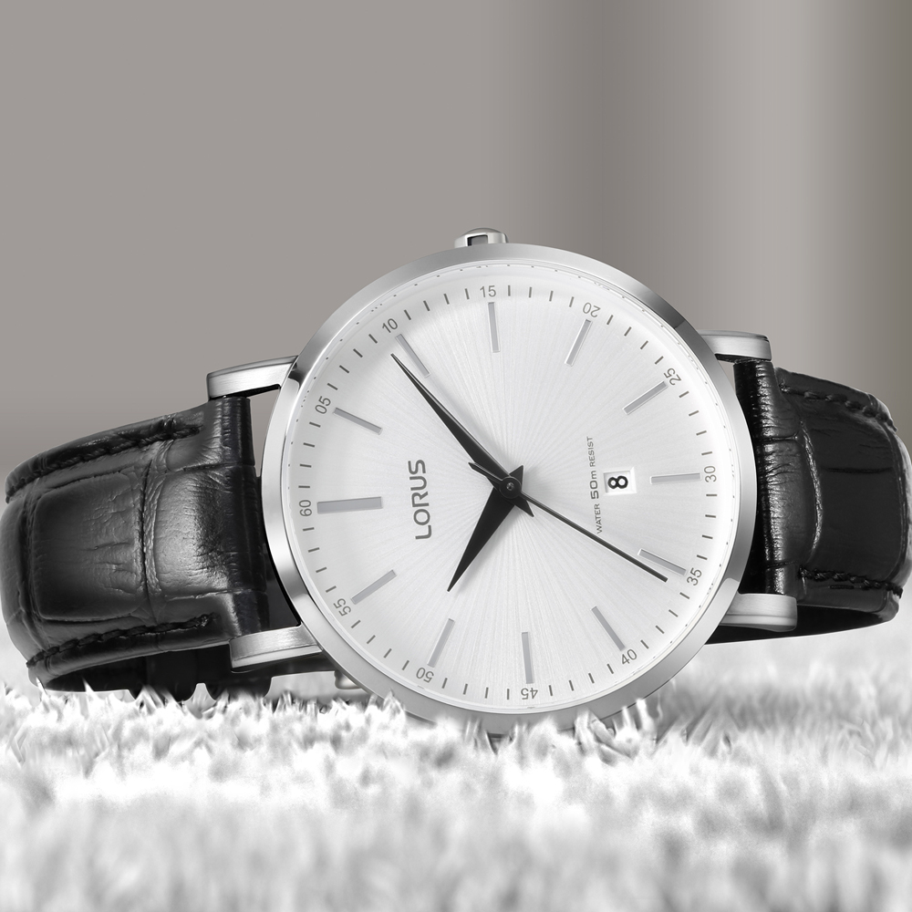 Lorus RH977LX9 zegarek srebrny klasyczny Klasyczne pasek