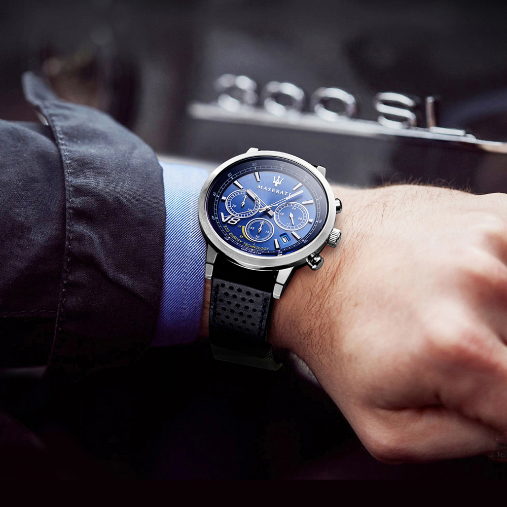 zegarek Maserati R8871134002 Granturismo V8 EcoEnergy Chronograph męski z chronograf GT - miniatura 3