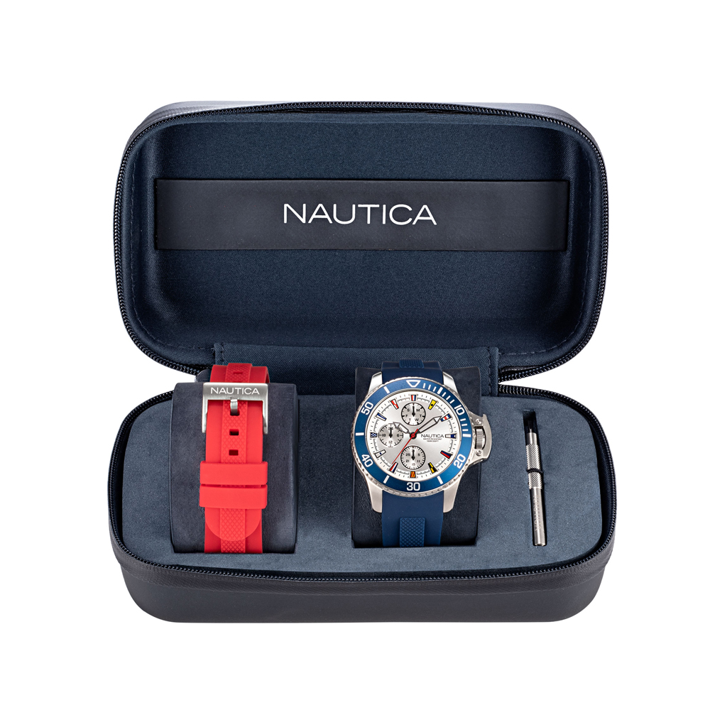 zegarek Nautica NAPBSP901 męski z chronograf Pasek - miniatura 3
