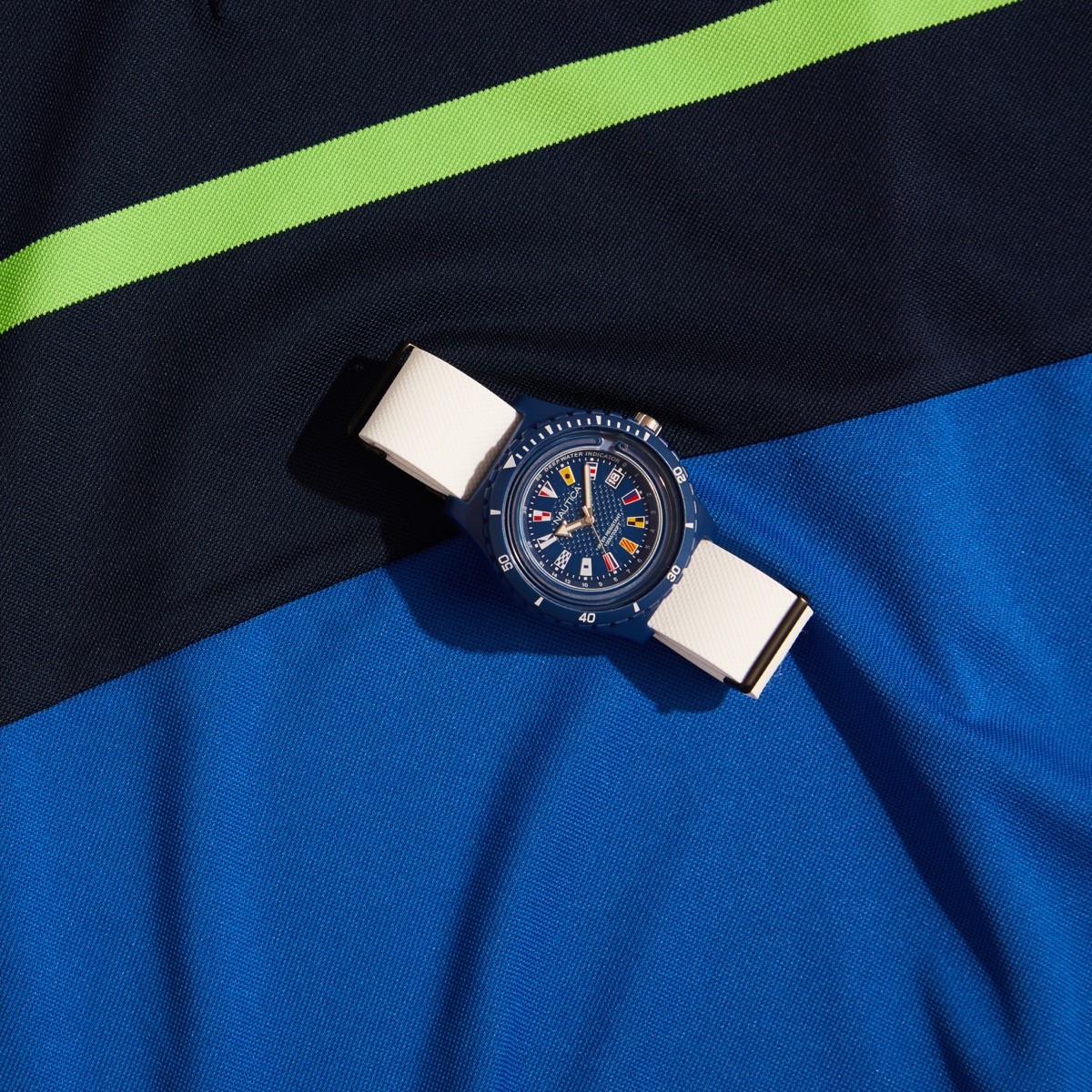 Nautica NAPSRF002 zegarek niebieski sportowy Pasek pasek - miniatura 5