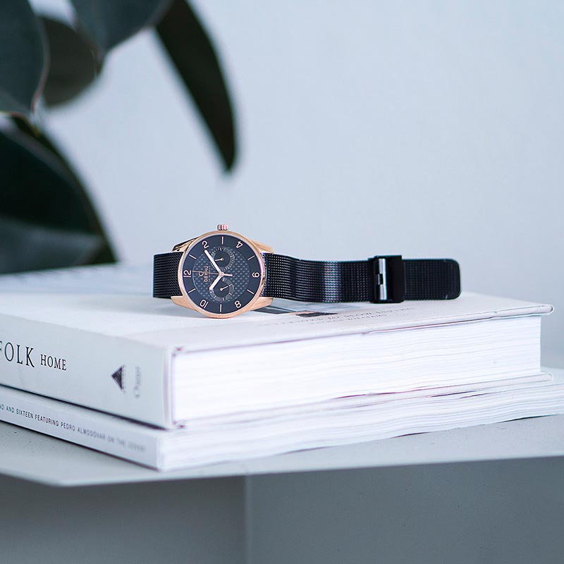 Obaku Denmark V171GMVBMB męski zegarek Slim bransoleta - miniatura 3