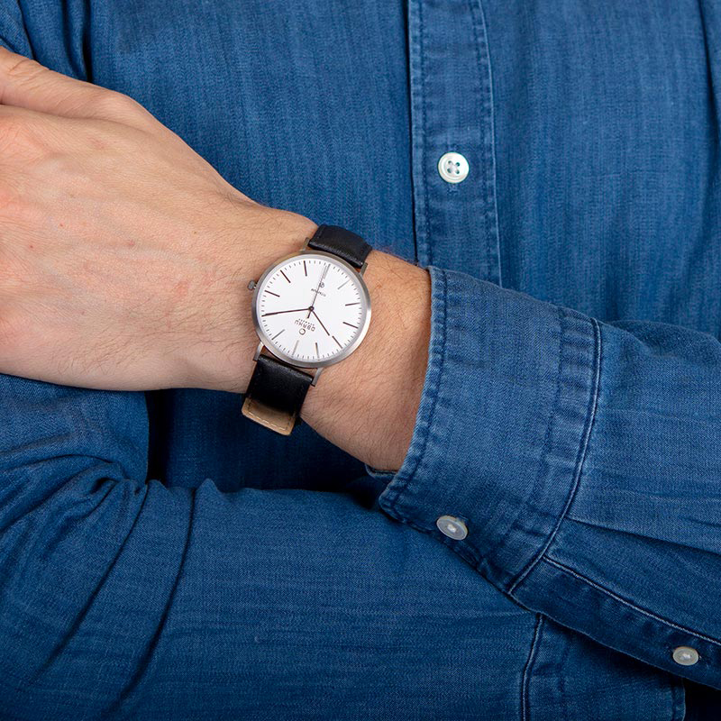 Obaku Denmark V215GDTIRB męski zegarek Slim pasek - miniatura 3