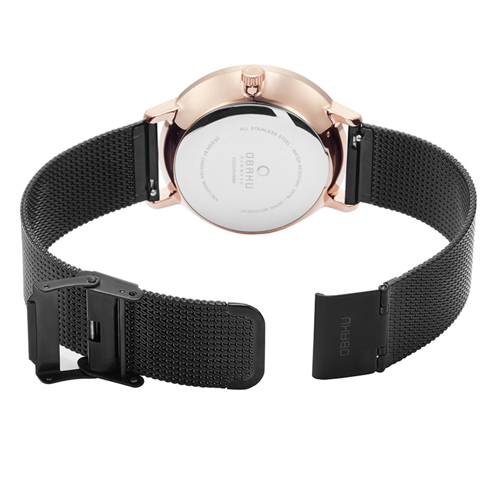 Obaku Denmark V222GRVBMB Solar Solar zegarek męski klasyczny mineralne - miniatura 5
