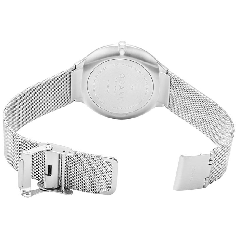 Obaku Denmark V240GXCLMC zegarek srebrny klasyczny Slim bransoleta - miniatura 5
