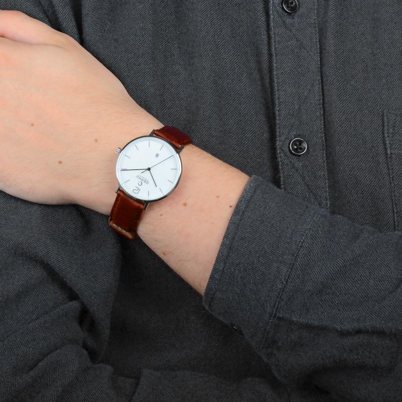 Obaku Denmark V181GDCWRN męski zegarek Slim pasek - miniatura 3