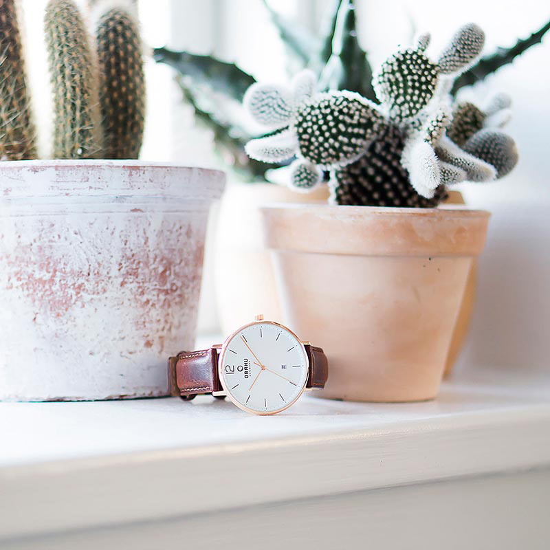 Obaku Denmark V181GDVWRN męski zegarek Slim pasek - miniatura 3