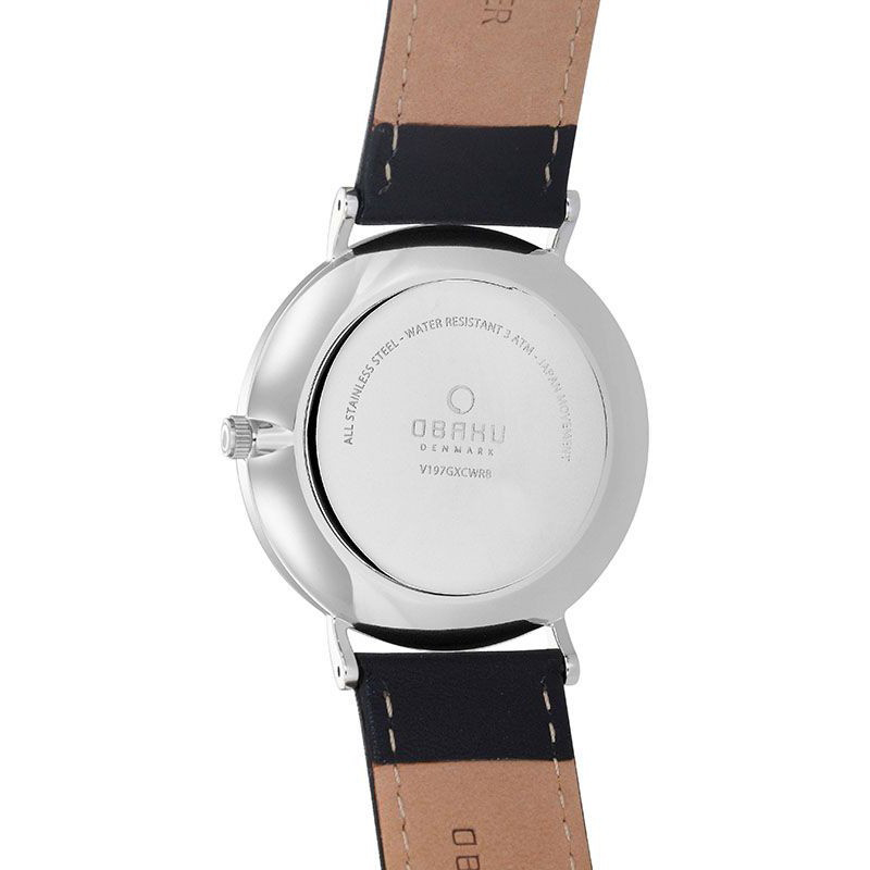 Obaku Denmark V197GXCWRB męski zegarek Slim pasek - miniatura 3