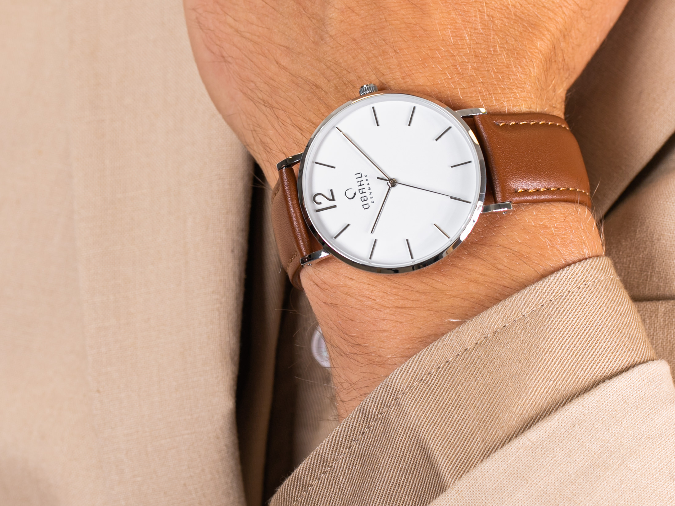 Obaku Denmark V197GXCWRN zegarek klasyczny Slim - miniatura 4