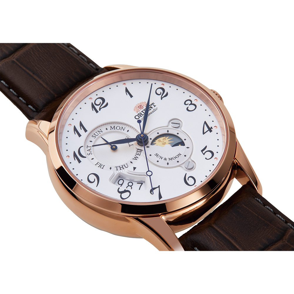 Orient RA-AK0001S10B zegarek różowe złoto klasyczny Classic pasek - miniatura 5