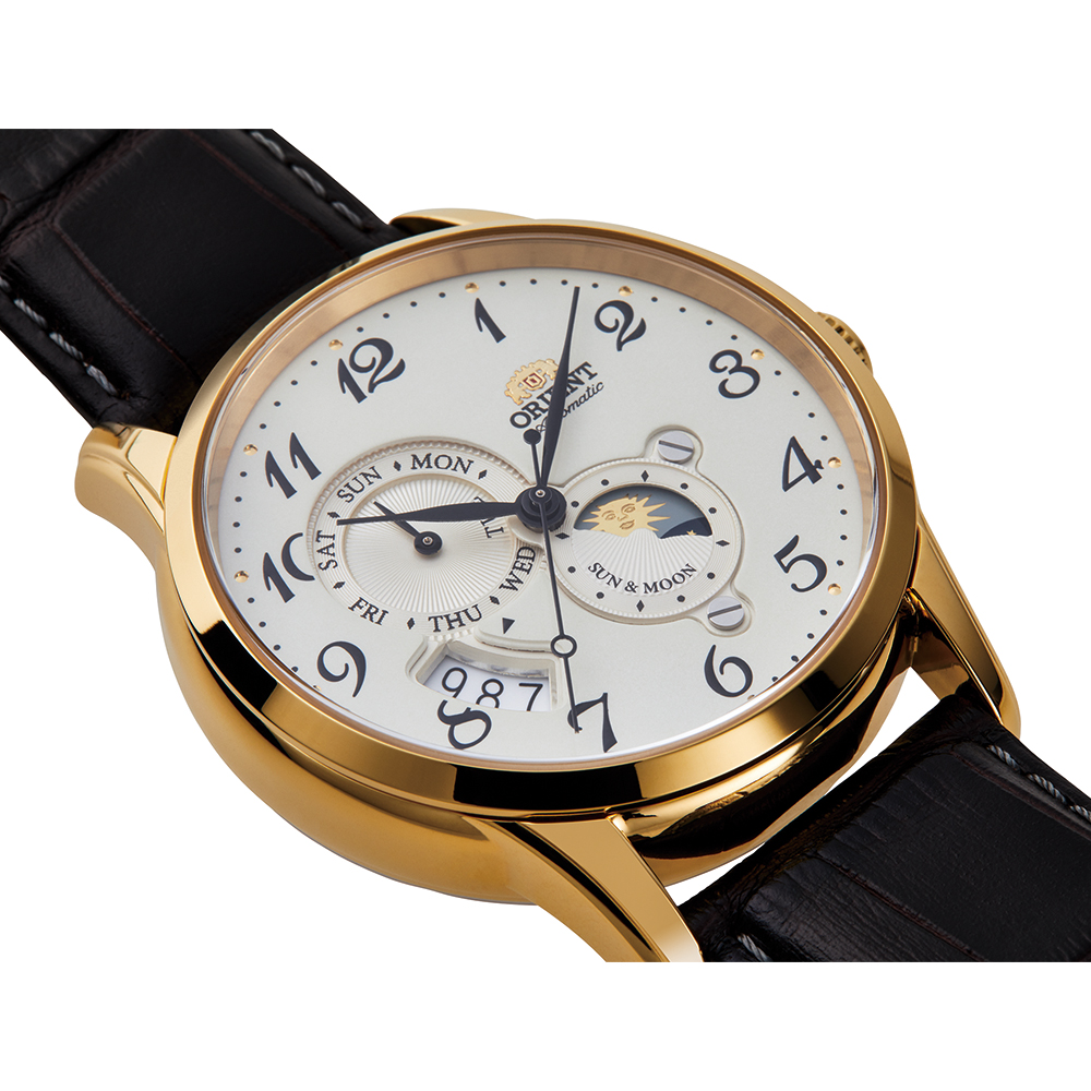 Orient RA-AK0002S10B zegarek złoty klasyczny Classic pasek - miniatura 5
