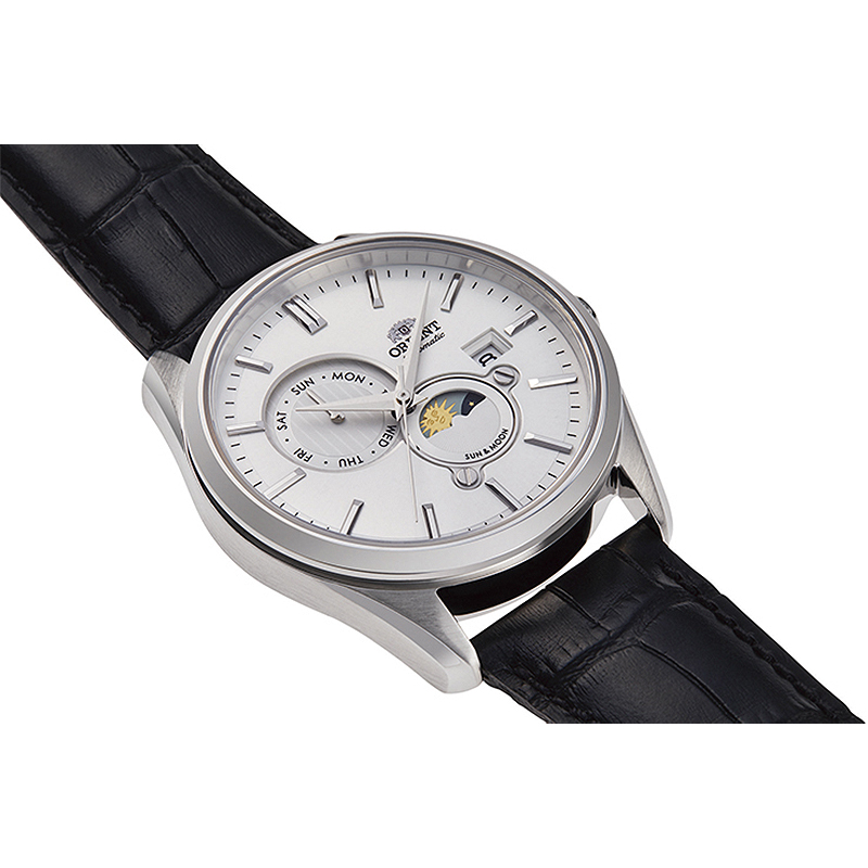 Orient RA-AK0305S10B zegarek srebrny klasyczny Contemporary pasek