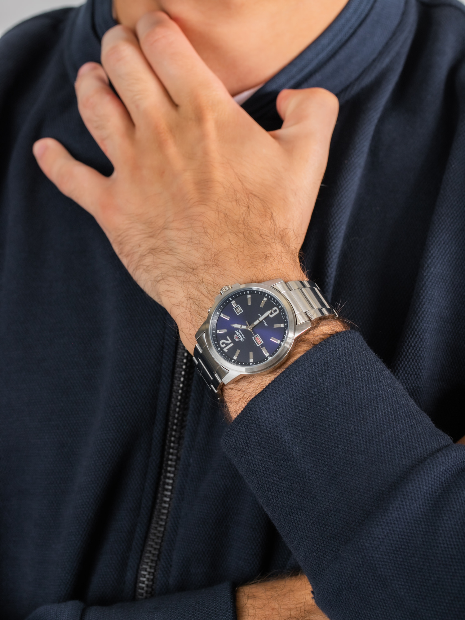Orient FEM7J007D9 męski zegarek Contemporary bransoleta