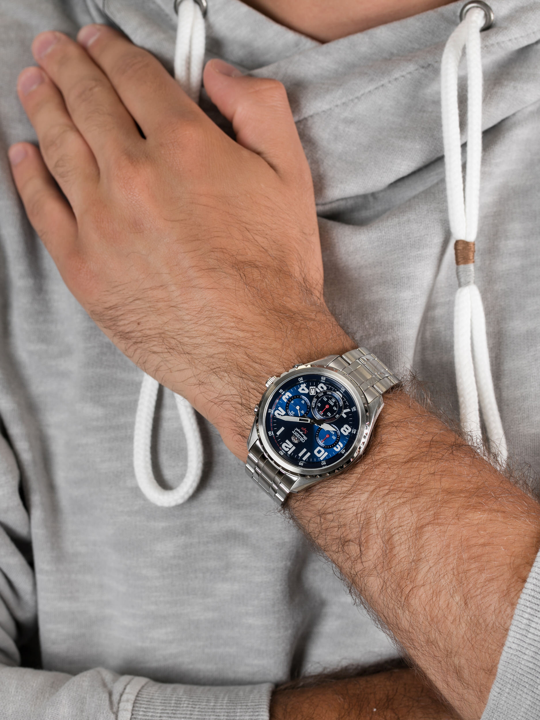 zegarek Orient FKV01002D0 męski z chronograf Sports - miniatura 3