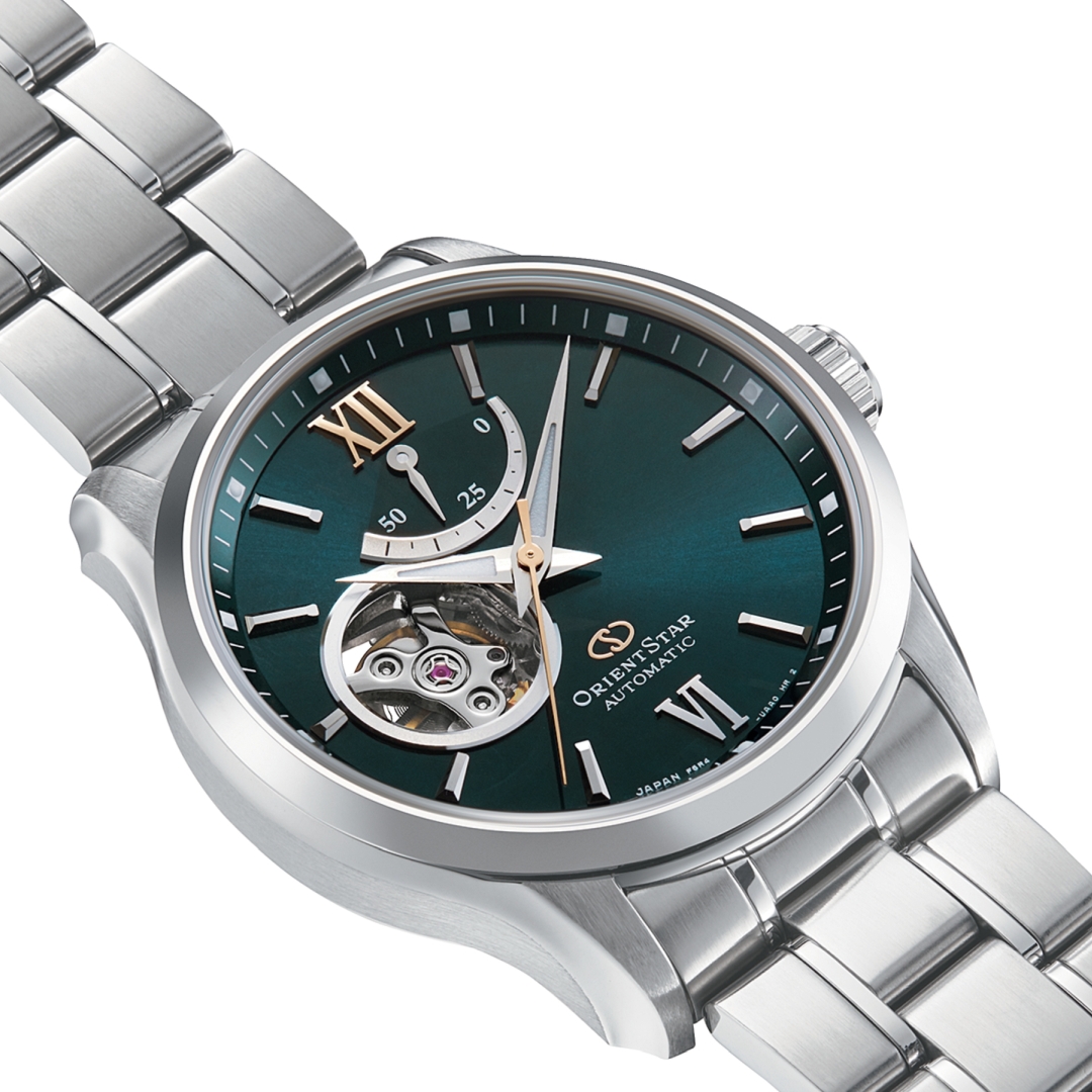 Orient Star RE-AT0002E00B zegarek srebrny elegancki Contemporary bransoleta