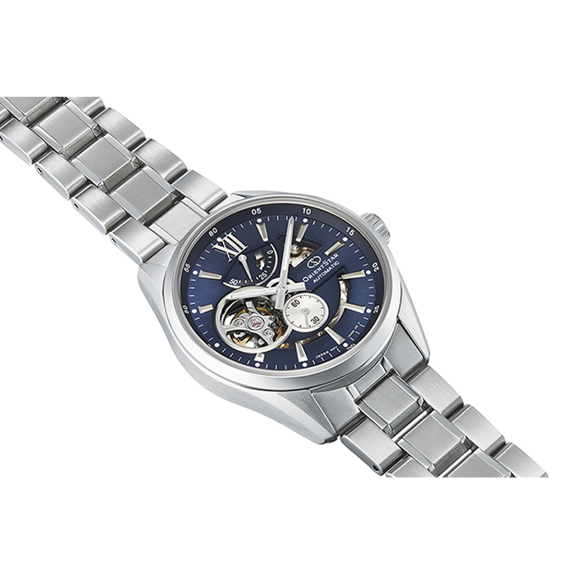 Orient Star RE-AV0003L00B zegarek srebrny klasyczny Contemporary bransoleta