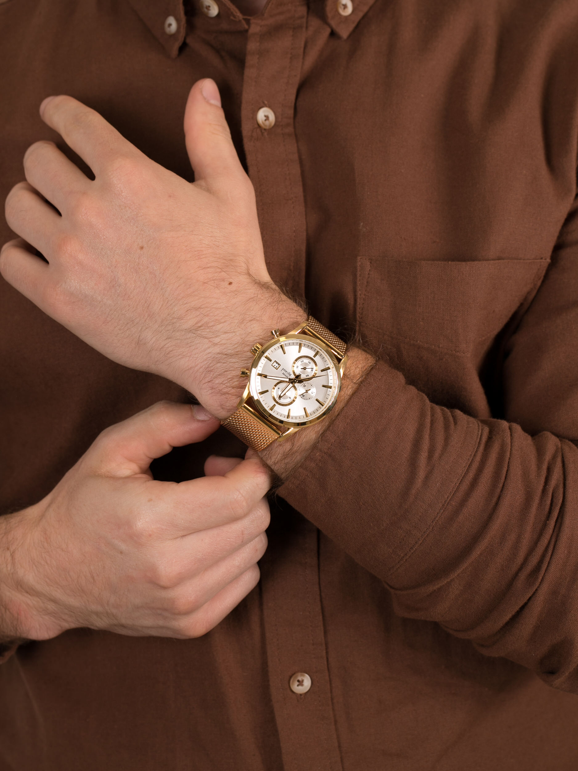 zegarek Pierre Ricaud P97201.1111CH męski z chronograf Bransoleta - miniatura 3