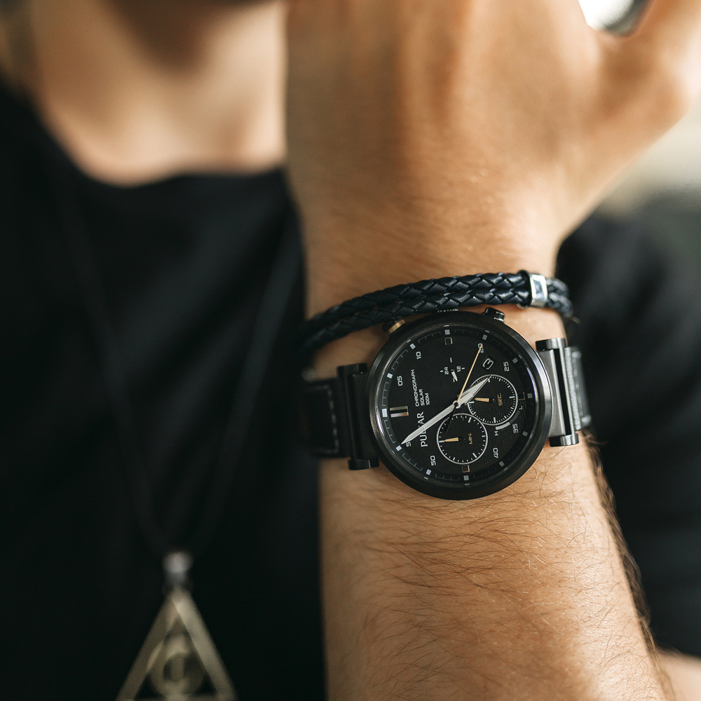 Pulsar PZ5071X1 Accelerator Chronograph Solar Sport sportowy zegarek czarny - miniatura 9