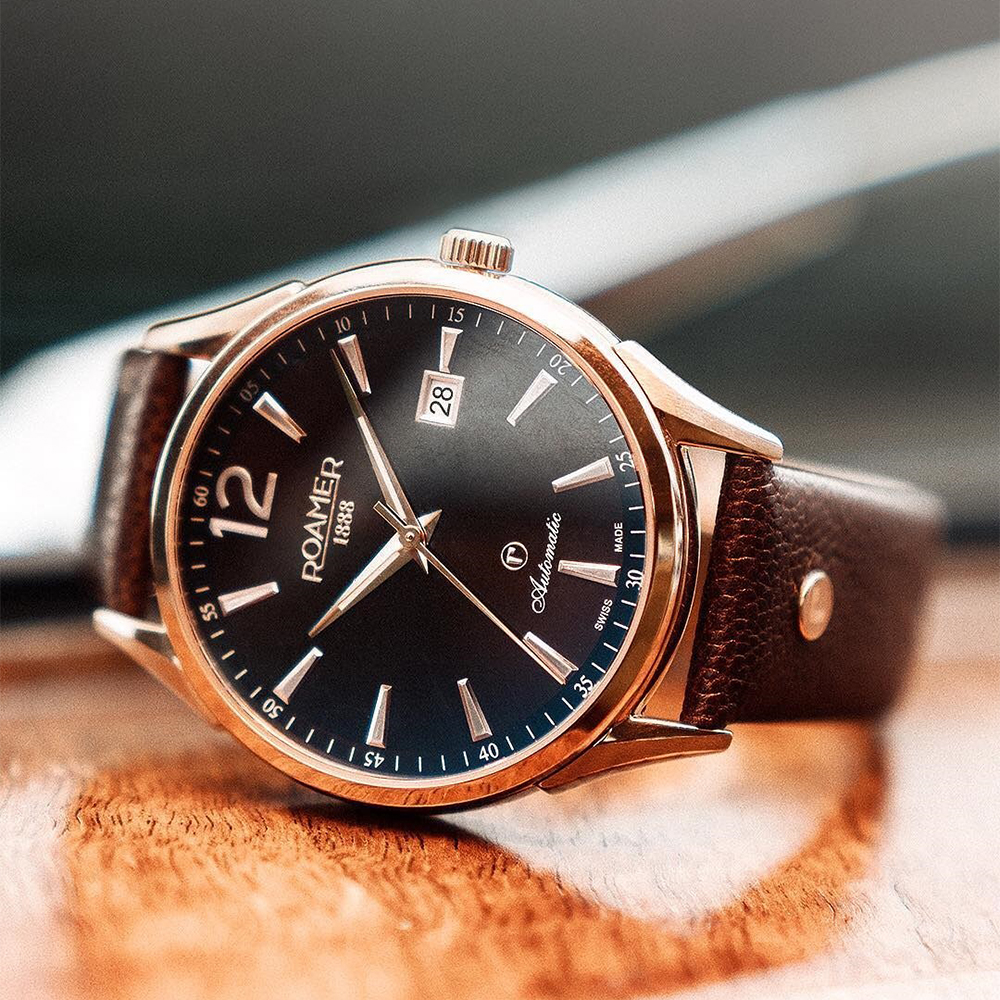 Roamer 550660.49.65.05 męski zegarek Classic Line pasek - miniatura 3