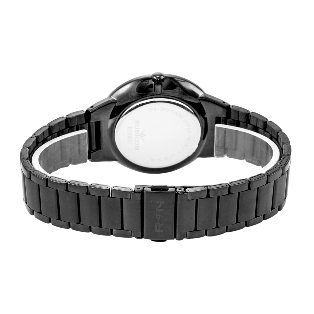 Rubicon RNDE05BIBZ03BX zegarek czarny klasyczny Bransoleta bransoleta - miniatura 5