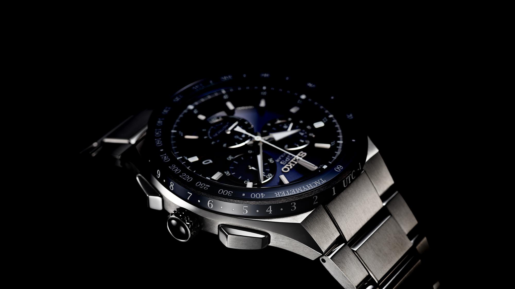 zegarek Seiko SSE129J1 Astron GPS Solar Chronograph Titanium męski z tachometr Astron - miniatura 3