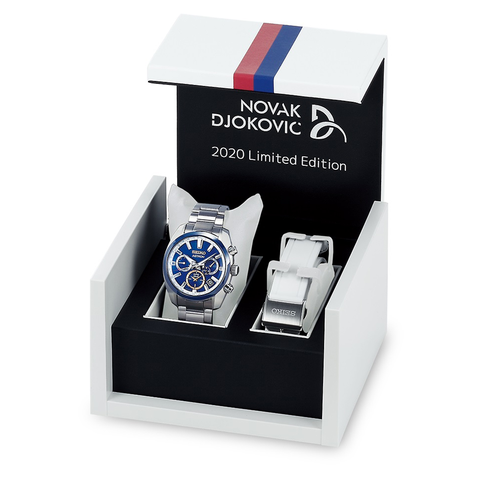 Seiko SSH045J1 Astron GPS Solar Novak Djokovic 2020 Limited Edition Astron sportowy zegarek srebrny - miniatura 9