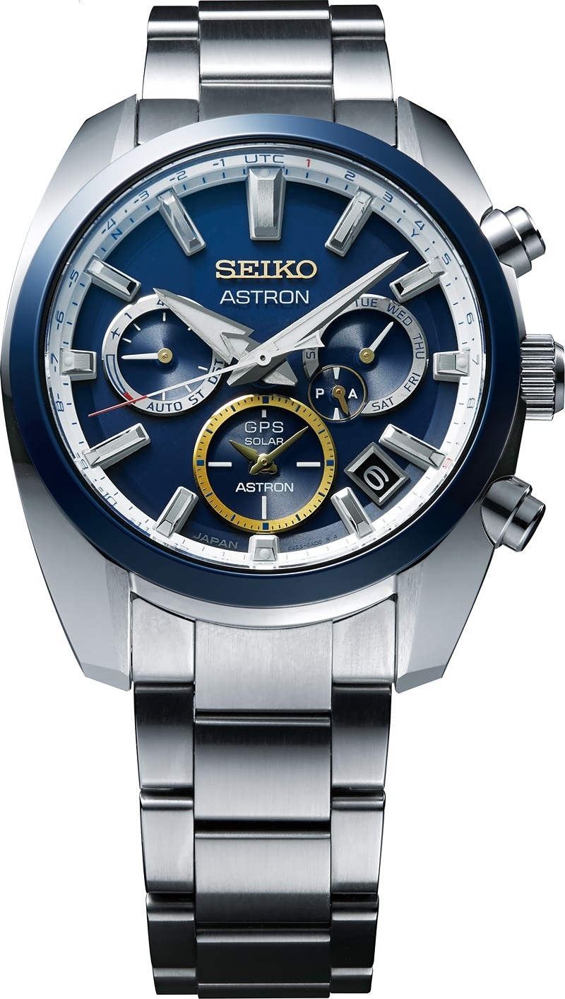 Seiko SSH045J1 zegarek srebrny sportowy Astron bransoleta - miniatura 5