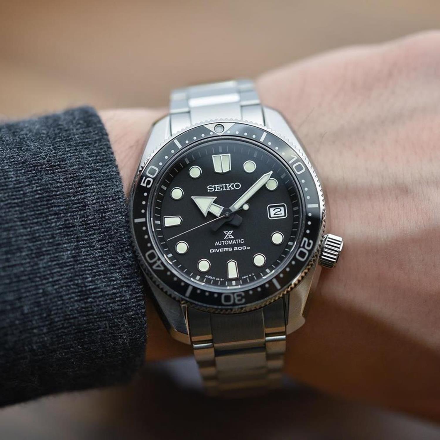 Seiko SPB077J1 zegarek srebrny klasyczny Prospex bransoleta - miniatura 5