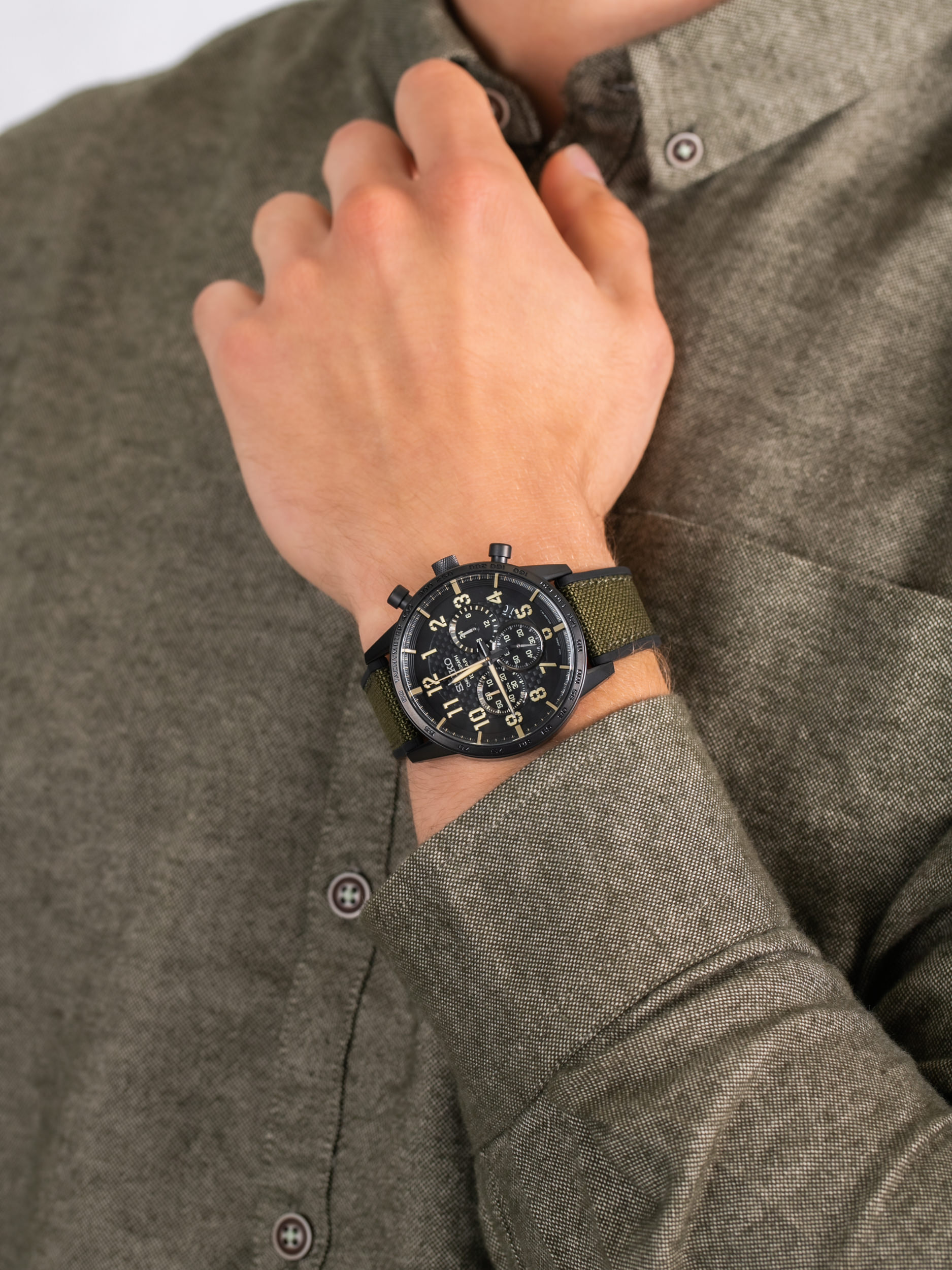 zegarek Seiko SSB369P1 męski z tachometr Chronograph - miniatura 3