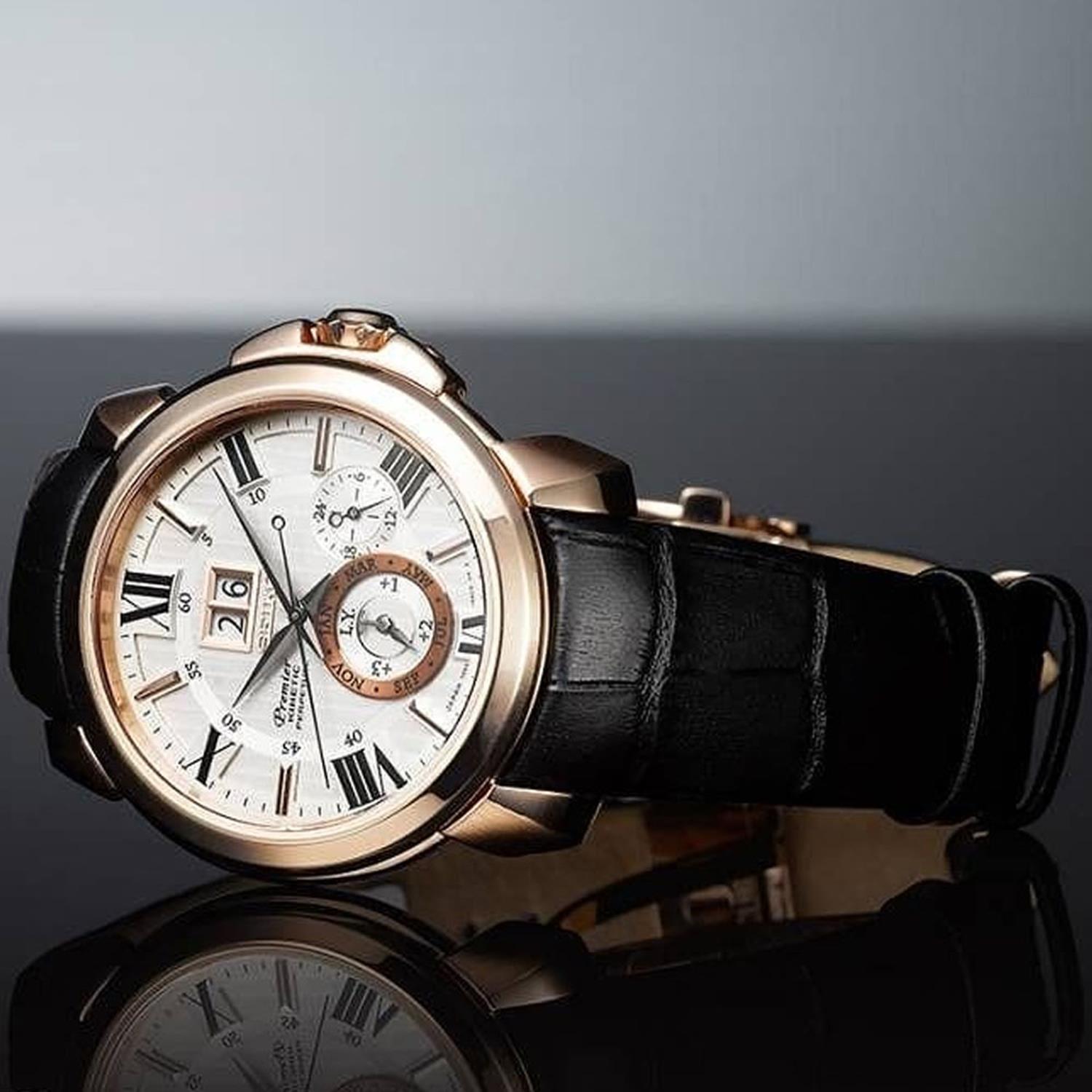 Seiko SNP150P1 męski zegarek Premier pasek