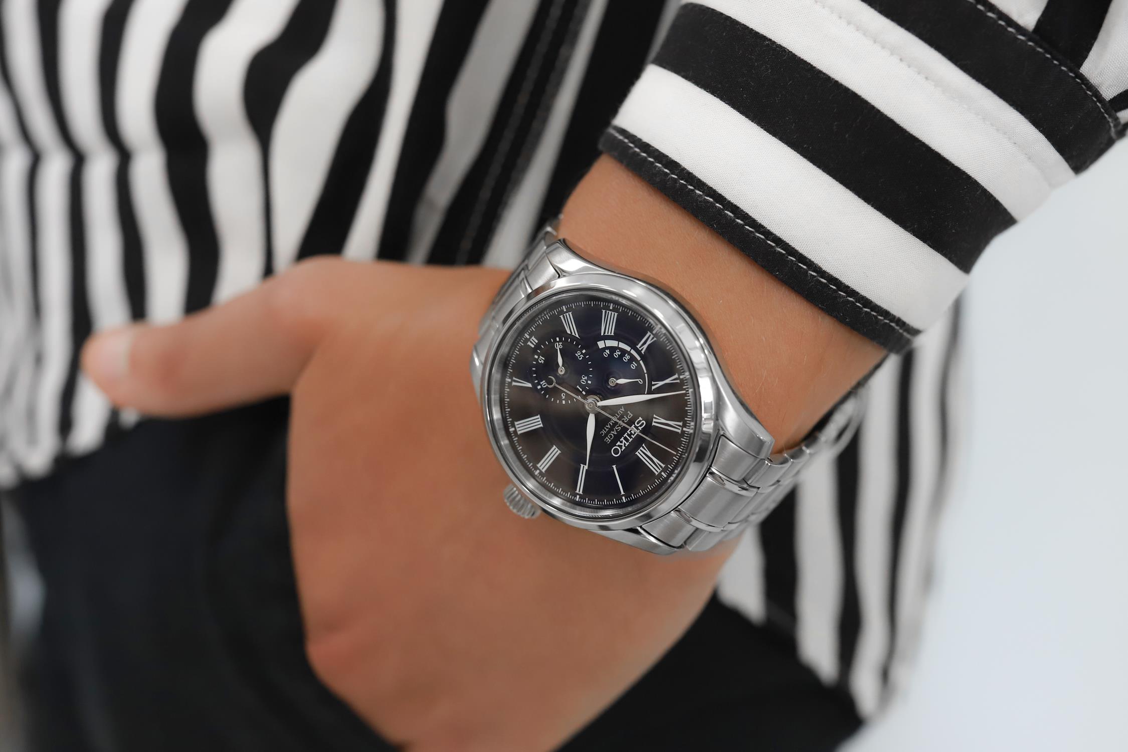 zegarek Seiko SPB091J1 automatyczny męski Presage Presage Blue Enamel Automatic