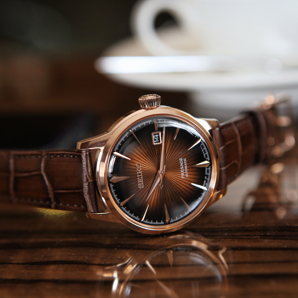 Seiko SRPB46J1 Presage Automatic Cocktail Time zegarek klasyczny Presage - miniatura 4